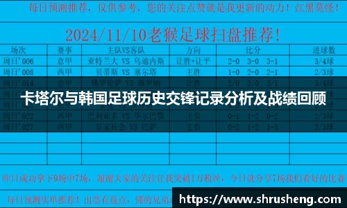 卡塔尔与韩国足球历史交锋记录分析及战绩回顾