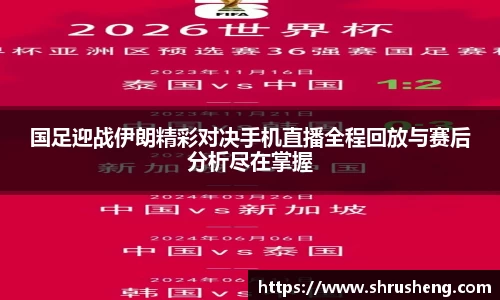 国足迎战伊朗精彩对决手机直播全程回放与赛后分析尽在掌握