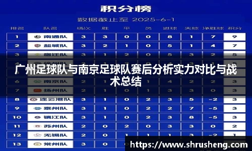 广州足球队与南京足球队赛后分析实力对比与战术总结